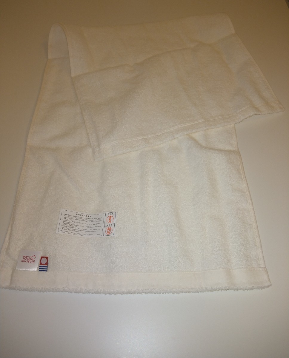 未使用 今治タオル フェイスタオル 日本製 綿100%IMABARI STYLE かるい すぐ乾く PK4172-001 色: クリーム色 サイズ: 33cm x 69cmの画像2