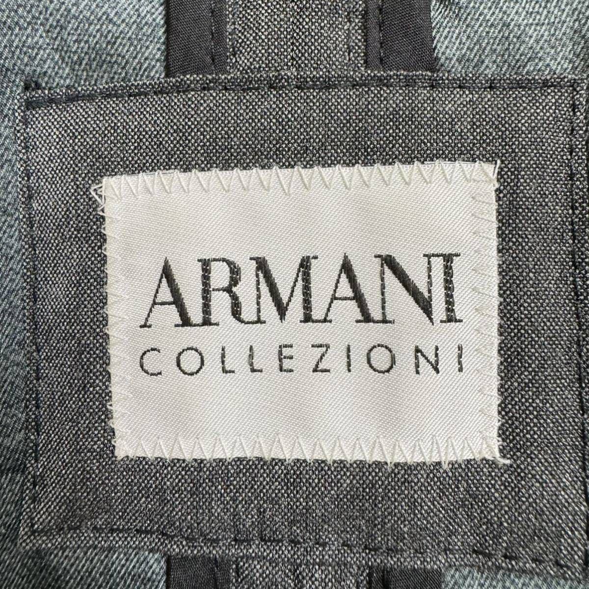 極希少L アルマーニコレッツォーニ『至高の逸品』ARMANI COLLEZIONI トレンチコート 50 ロング丈◎ 高級◎ 限定 グレー 秋冬 ダブル ベルト_画像7