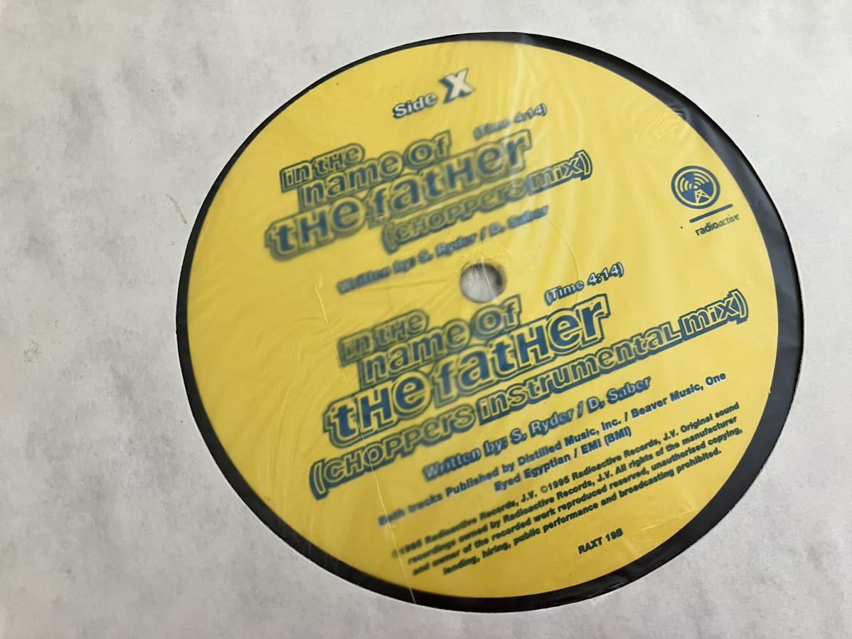 【ポストカード×3付】Black Grape / In The Name Of Father(Ori,Choppers Mix,Inst)12inch RADIOACTIVE UK RAXT19 95年盤,Shaun Ryder,_画像7