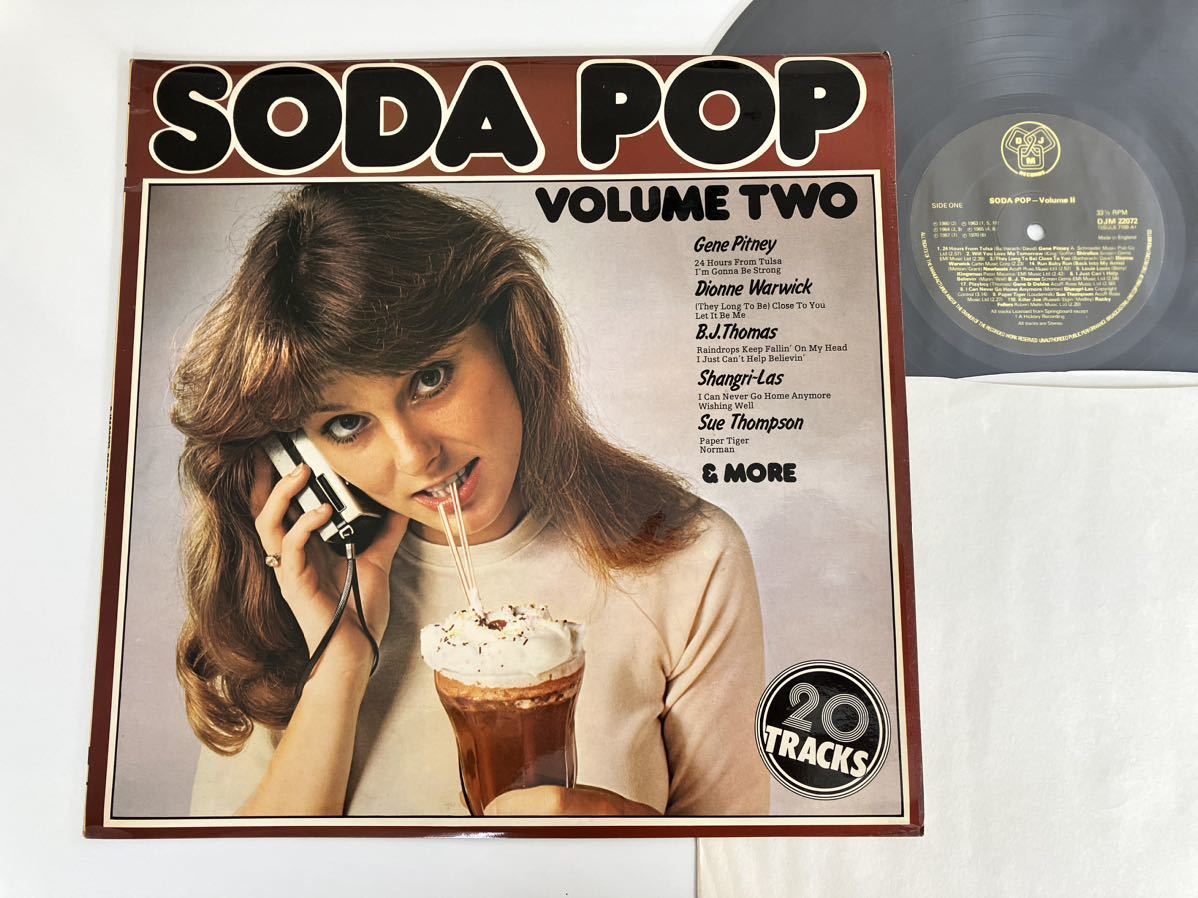 【美女ジャケ良好77年UK盤】SODA POP VOL.2 LP DJM22072 Gene Pitney,Shirelles,Dionne Warwick,B.J.Thomas,Newbeats,Shangri-Las,名曲20曲_画像1