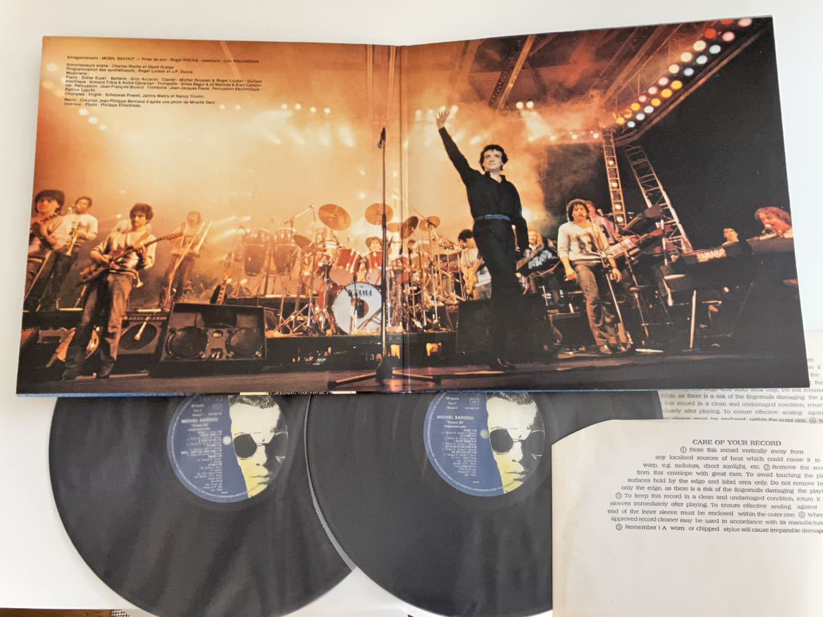 【仏Ori】Michel Sardou / Vivant 83 GATEFOLD 2LP TREMA FRANCE 310 136/7 ミシェル・サルドゥー,83年ライヴ作,フランス歌手/俳優,_画像4