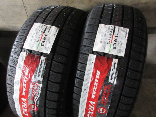 新品冬用4本set/送料無料(条件付)!! ブリヂストン VRX3 (2021) 215/45R17 プリウス カローラ ツーリング GR86 BRZ シルビア スカイライン の画像2