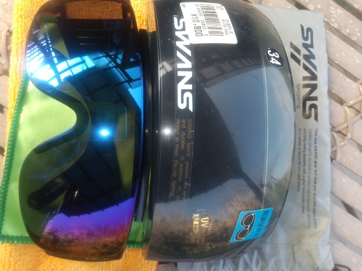 SWANS  спорт ...  синий   зеркало   защита от УФ   оптика  ( очки    использование ...)[ неиспользуемый ]¥10,800
