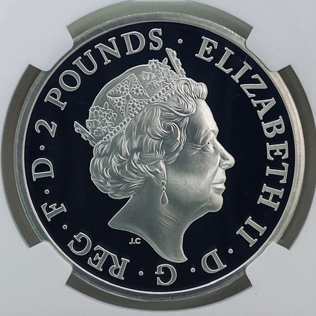 最高鑑定 2020 イギリス ブリタニア 1オンス 銀貨 Britannia NGC PF70UC ロイヤルミント 保証書 小冊子 元箱 アンティーク モダン コインの画像2