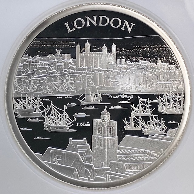 ロイヤルミント シティービュー（都市景観） ロンドン ２オンス銀貨 