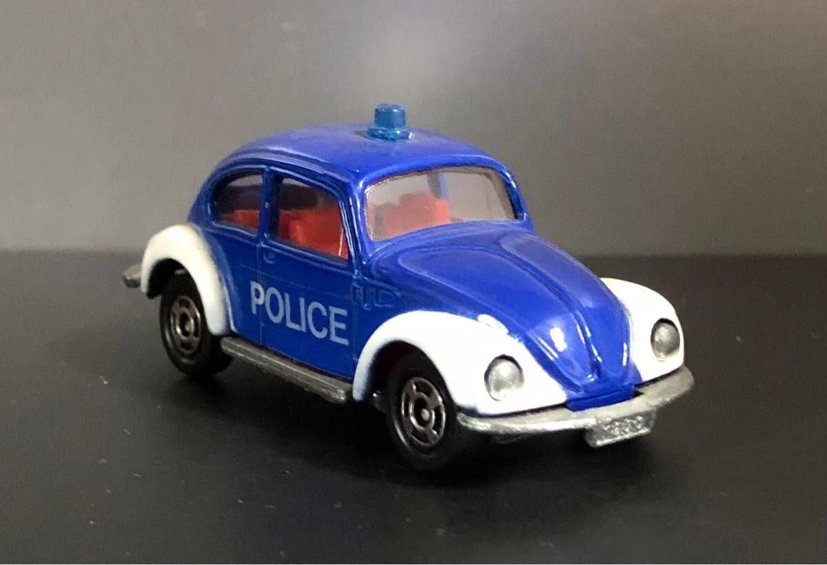 トミカ　青箱　F70  フォルクスワーゲン　　ポリスカー　POLICE  1/60  青/白