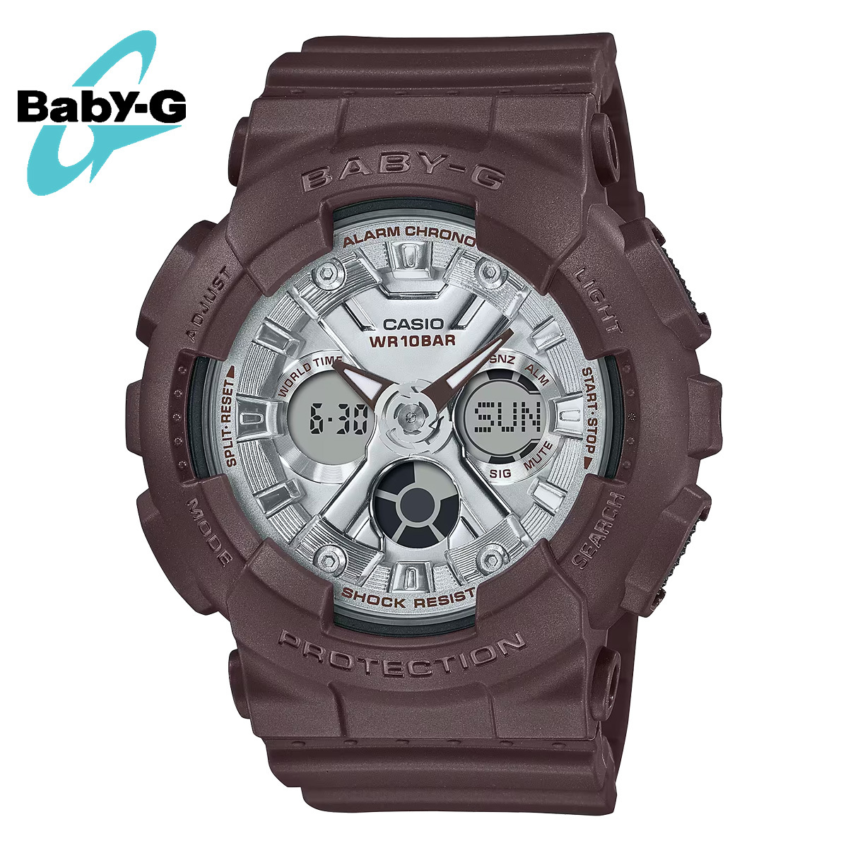 日本未発売 CASIO BABY-G カシオ ベビージー BA-130SW-5A チョコレート ブラウン 腕時計 女性 レディース アナログ デジタル 秋冬モデル_画像1