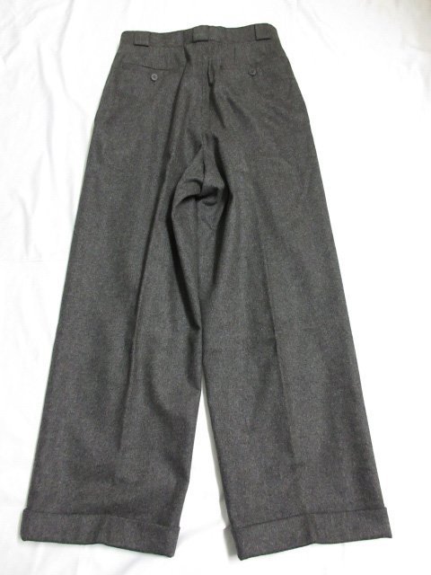 HH 美品【ジョルジオアルマーニ GIORGIO ARMANI】ウールパンツ タックスラックス (メンズ) size46 ミディアムグレー イタリア製■29MPA0306_画像2