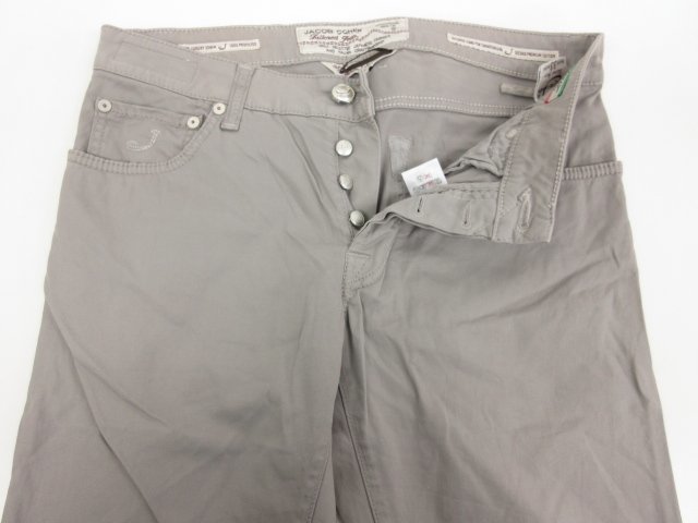 HH 超美品 【ヤコブコーエン JACOB COHEN】 ストレッチコットンパンツ スラックス (メンズ) size33 グレー PW622 ■29MPA0176■の画像4