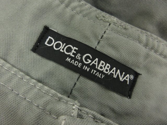 HH美品【ドルチェ＆ガッバーナ DOLCE&GABBANA】裾ファスナー付 パイロットカーゴパンツ スラックス (メンズ) 44 グレー系 ■29MPA0163■_画像4