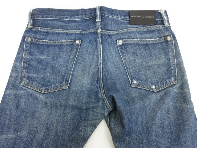 美品 【ラルフローレン RALPH LAUREN】 ダメージ加工 デニムパンツ (メンズ) size31/30 インディゴブルー ■29MPA0258■_画像5