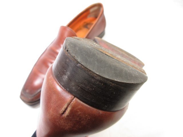 HH 【サントーニ Santoni】 レザー スリッポン ローファー 紳士靴 (メンズ) size8F ブラウン系 ■18MZA4657■_画像2