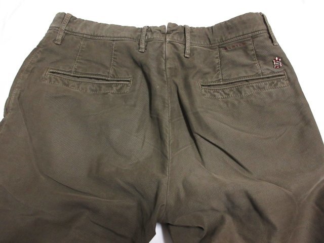 HH美品 【インコテックス INCOTEX】 ユーズド加工 ヴィンテージ コットンパンツ スラックス (メンズ) size31 カーキ ■29MPA0278■_画像5