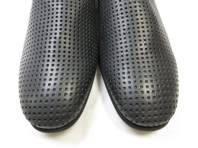 未使用品 【ブルーノボルデーゼ BRUNOBORDESE】 パンチングレザー スリッポン ローファー 靴 (メンズ) size44.5 黒 ■18MZA4687■_画像3