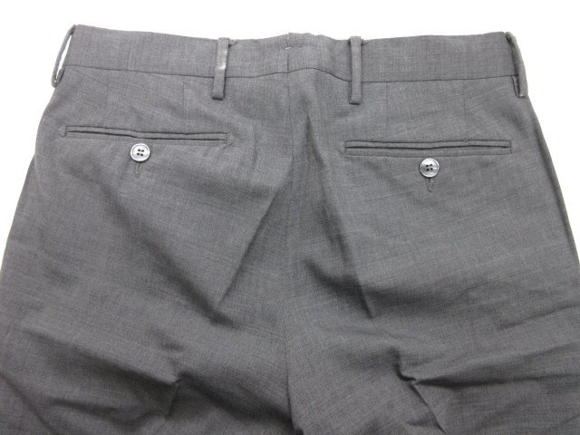 【ジェルマーノ GERMANO ビームスF】 ストレッチウールノータックスラックス パンツ 伊製 (メンズ) size42 ミディアムグレー系■5MPA0311■_画像4