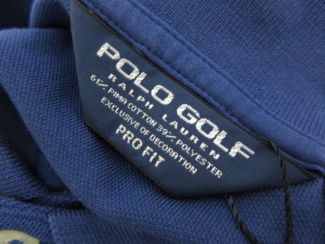 未使用【ポロゴルフ POLO GOLF】MNGFKNIM1I00072 デカポニー刺繍 半袖ポロシャツ ゴルフウェア (メンズ) sizeM ネイビー系 ■17MT5040■_画像4