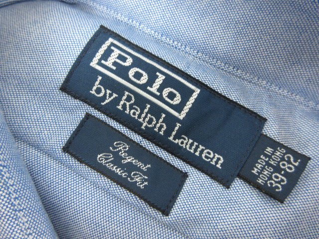 未使用 【ポロラルフローレン POLO Ralph Lauren】 ワイドカラー 長袖シャツ (メンズ) size39-82 ブルー HD-RL-HS220 ■29MK2723■_画像3