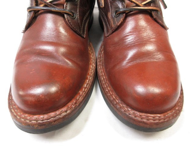 【ホワイツブーツ WHITE’S BOOTS】 コンビレザー レースアップブーツ ワークブーツ 紳士靴 (メンズ) size9D ブラウン系 ■18MZA4735■_画像3