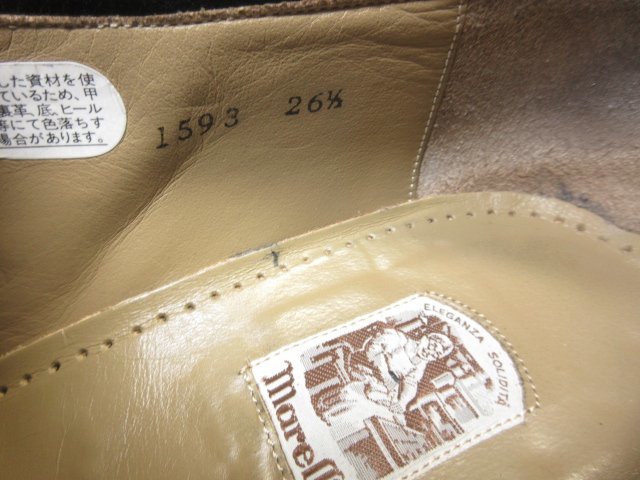 HH超美品 【マレリー MARELLI】1593 レザー ローファー スリッポン 紳士靴 (メンズ) size26.5 ブラック ■30MZA4795■_画像9