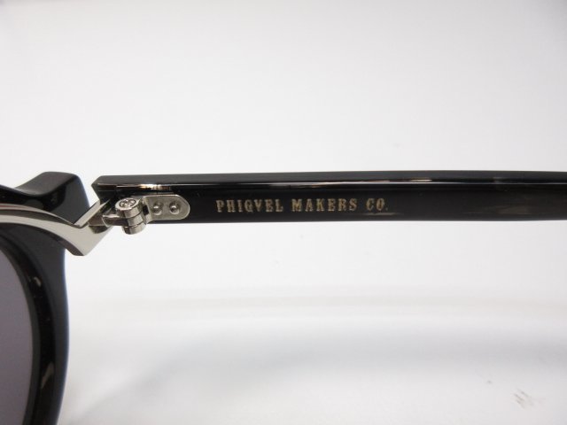 HH 極美品 【フィグベル PHIGVEL MAKERS Co.】SPECS ARTISAN ボストン型 サングラス 眼鏡 アイウェア (メンズ) ブラック 黒 ■7CC0996■