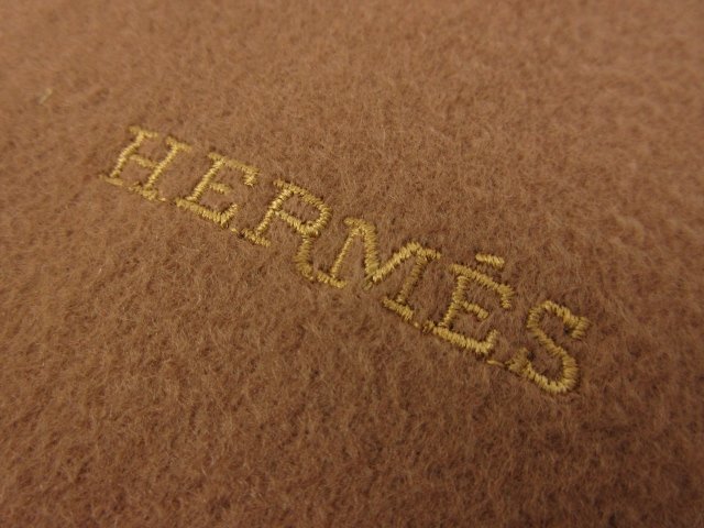 超美品【エルメス HERMES】 カシミヤ100％ 超大判 ストール ショール (レディース) キャメルブラウン ■5HT2467■_画像3