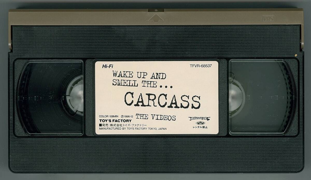 CARCASS　カーカス ／ wake up and smell the...carcass　ＶＨＳビデオ　　検～ grind earache napalm death morbid angel deicide_画像2