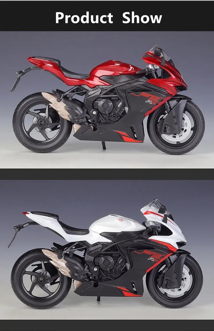 価格対策 2色選択 ダイキャス バイク ミニカー 合金 1/12スケール 16.9cm MV AGUSTA F3 RR オートバイ 可動 自立式 MVアグスタ G237_画像6