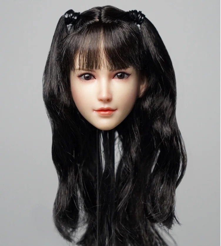  price modified . all-purpose action figure all-purpose custom exchange head 1/6 woman tsu Inte -ru lovely girl black .12 -inch PVC face G235