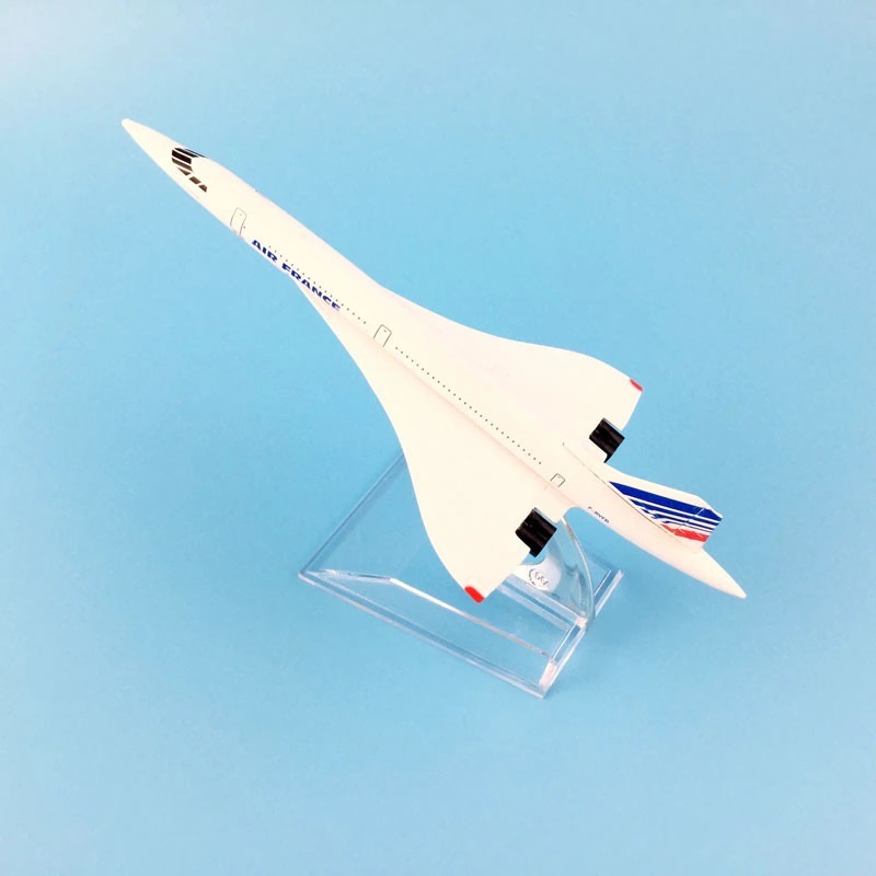 ■ 完成品 合金 ダイキャス 模型 コンコルド 飛行機 モデル 16cm エールフランス コンコルド ■ 航空機 モデル 飛行機 1:400 E323_画像2