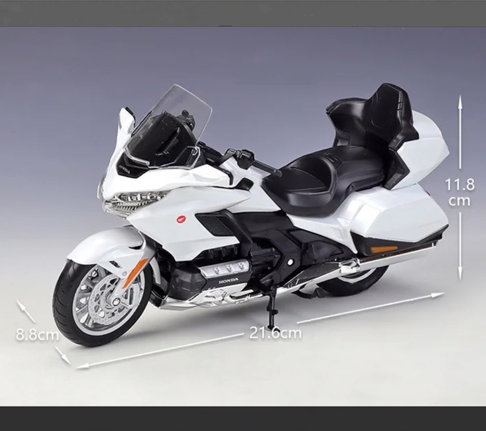 ☆ 価格対策 バイク ミニカー 合金 1/12スケール Honda Gold Wing ☆ オートバイ ホンダ ゴールドウィング ダイキャス 赤 黒 G115 G152_画像3