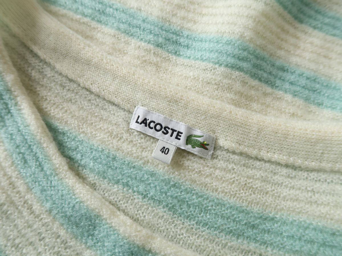 1.9万☆ラコステ LACOSTE☆ウール100% ドルマンスリーブニット 40サイズ☆C-K0738_画像8