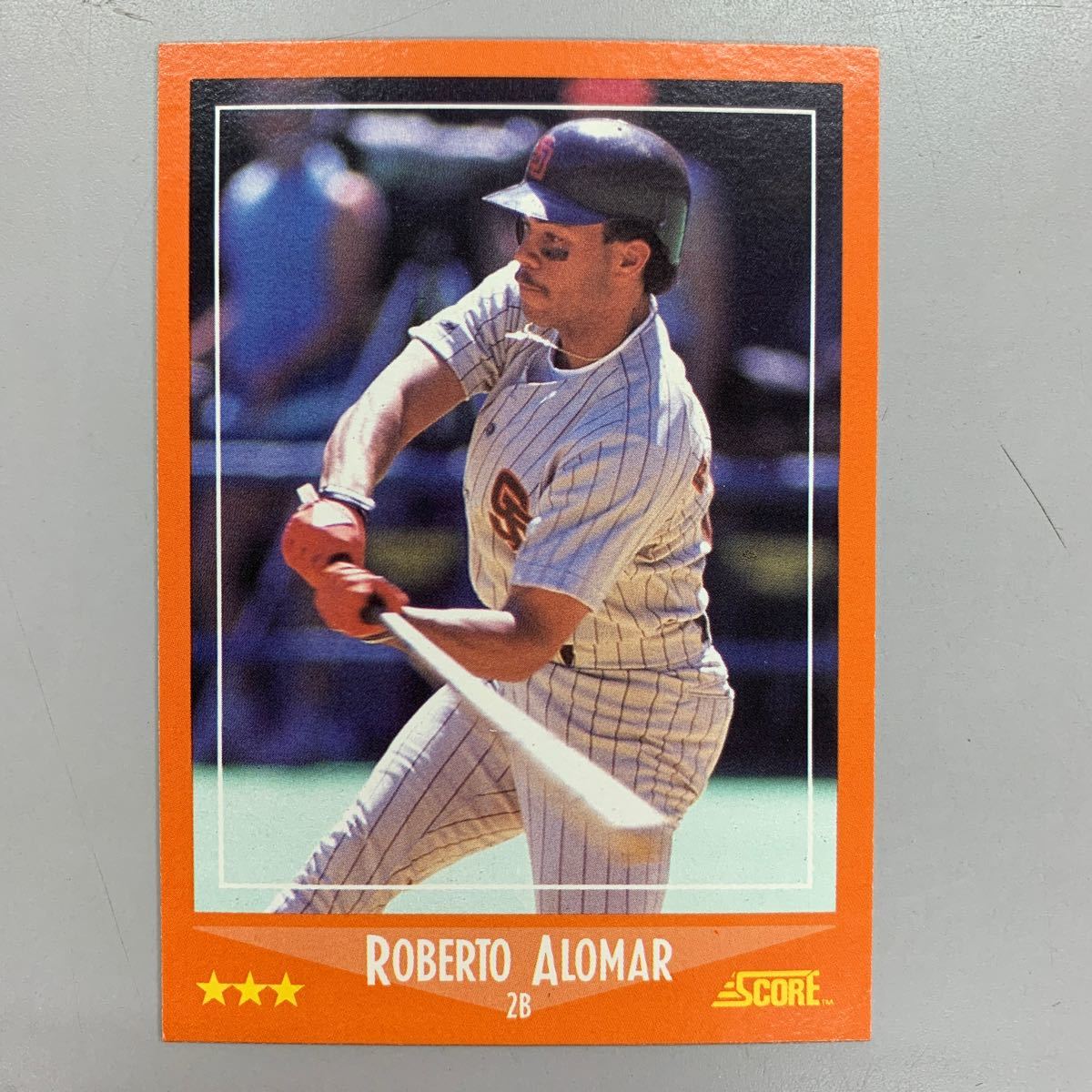 野球 MLBカード 1988　ROBERTO ALOMAR ロベルトアロマー 3枚　topps・donruss・SCORE_画像4