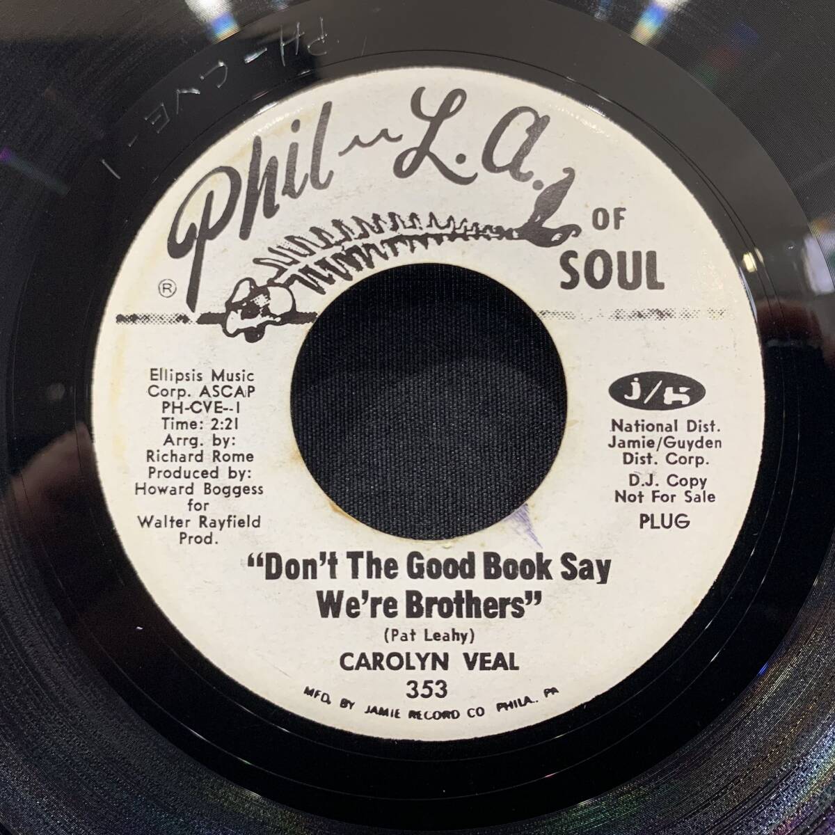 【EP】Carolyn Veal - Your Love Is Like A Chain Around My Heart / Don't The Good ～ 1972年US Promo　Phil L.A. Of Soul 353　_画像2