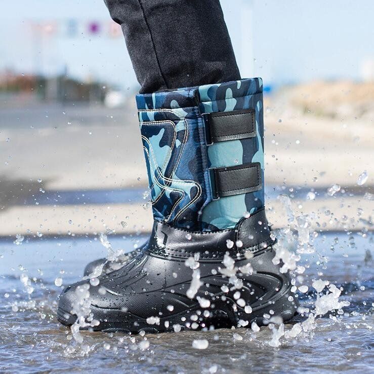 防寒 ブーツ メンズ レインブーツ25~28cm メンズ スノーブーツ 防水 撥水 防滑 二重構造 インナー取り外し可能_画像5