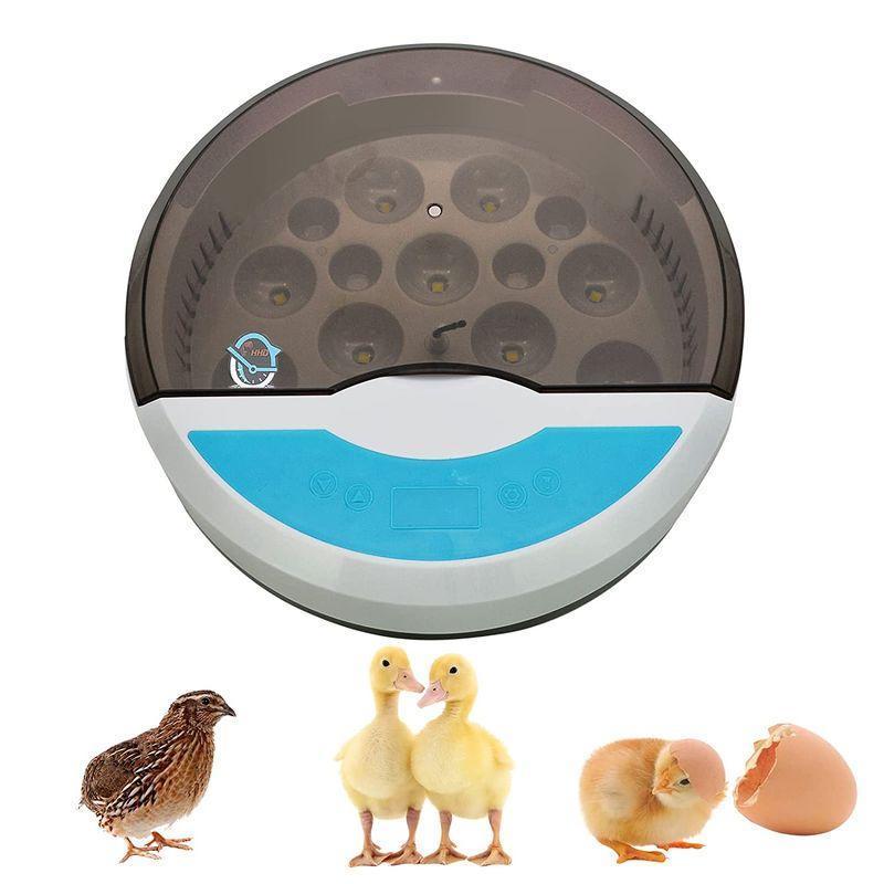 自動孵卵器 インキュベーター 入卵9個 鳥類専用孵卵器 検卵ライト内蔵 孵化器 鶏卵 アヒル 子供教育用 自動温度制御 湿度保持の画像8