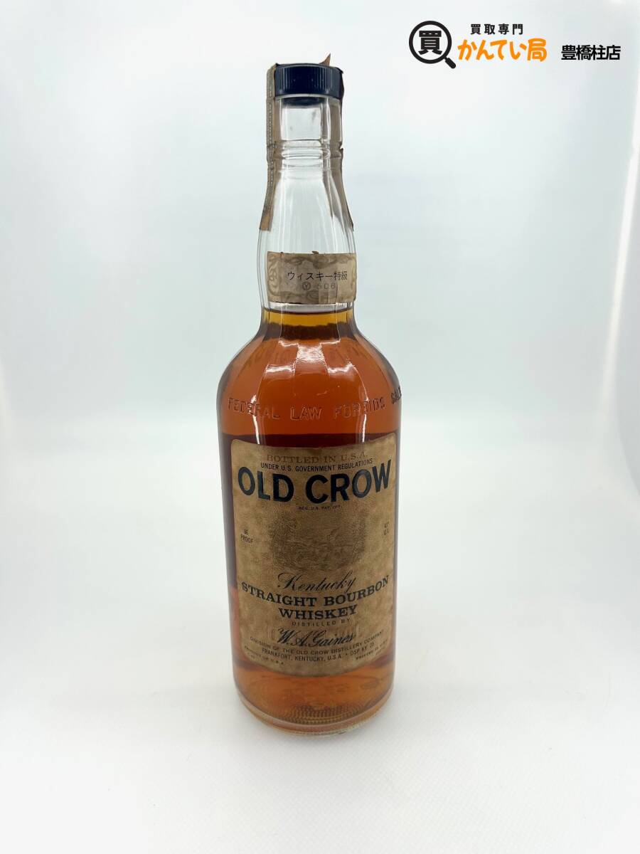 【未開栓】 Old Crow 1964 Bottled in Bond 5 Year Old 86 Proof 40 Oz Bottle オールドクロウ 1964年蒸留 5年後ボトル詰め 輸出用品 レア_画像1