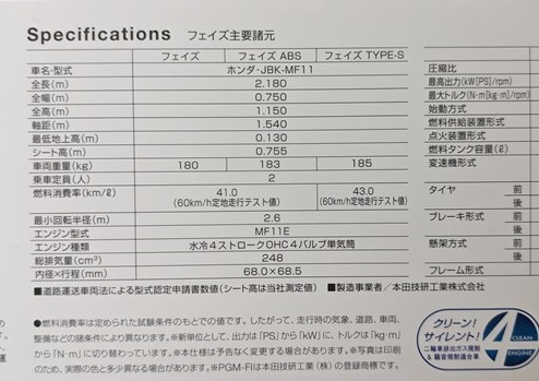 フェイズ　(MF11)　車体カタログ＋カスタマイズ　2009年11月　FAZE TYPE S　古本・即決・送料無料　管理№ 6630 U_画像9