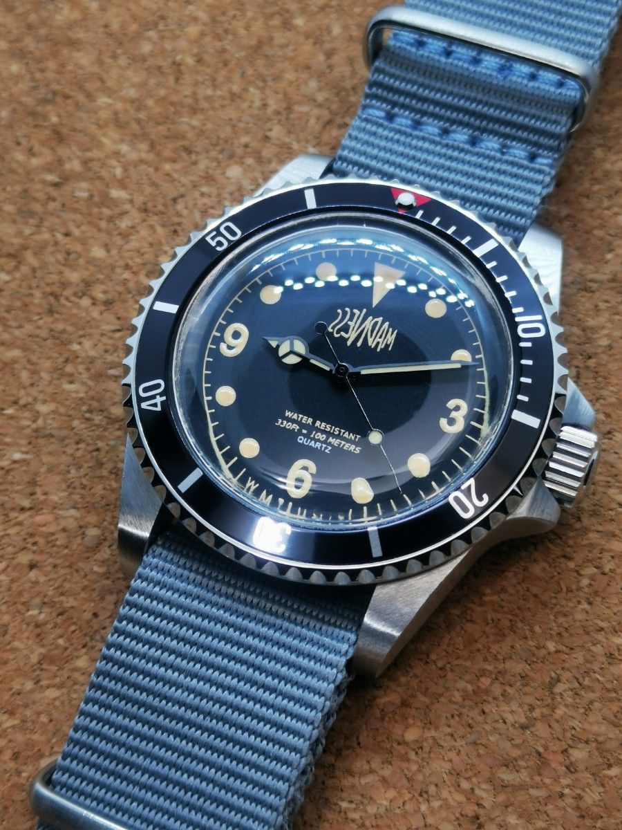 品良く着こなすため クオーツ 腕時計 WMT SEA タイプ ビンテージ ウォッチ DIVER 3針(時、分、秒)