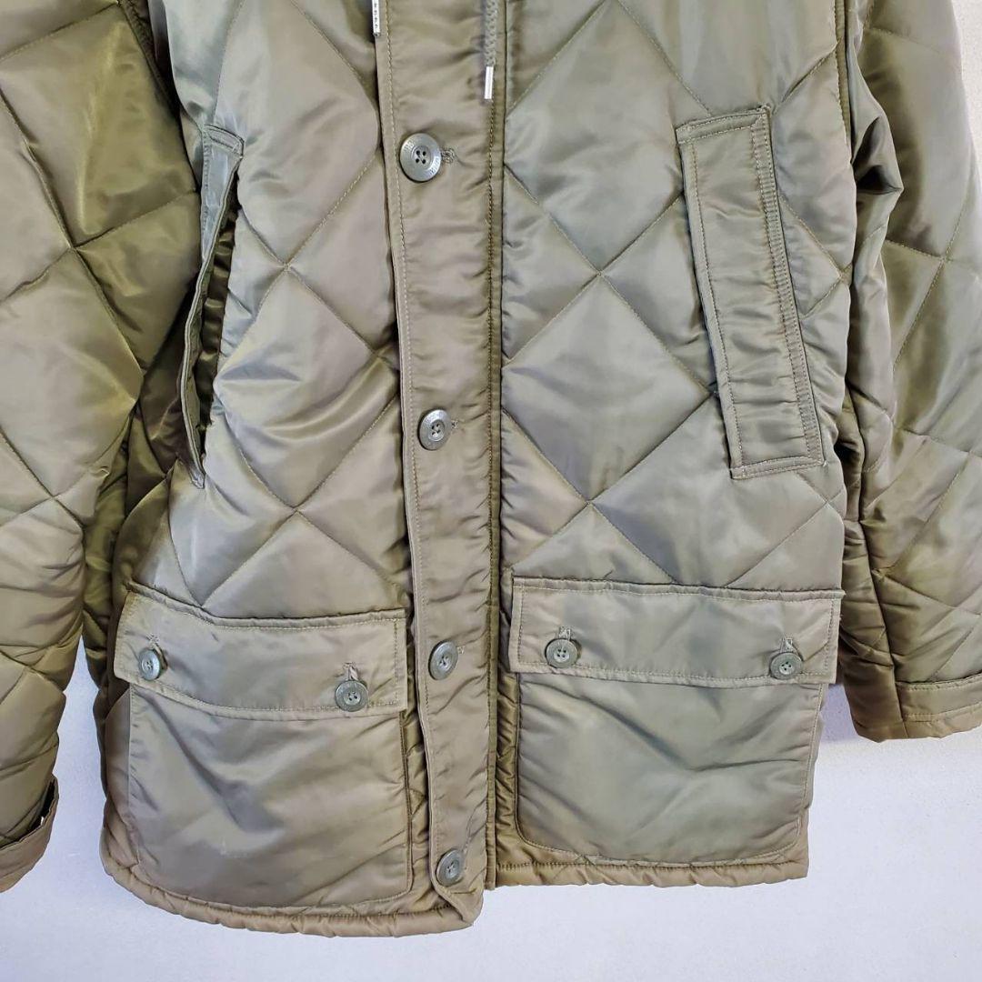 ステューシー キルティング ジャケット コート XL フード ファー 中綿 長袖