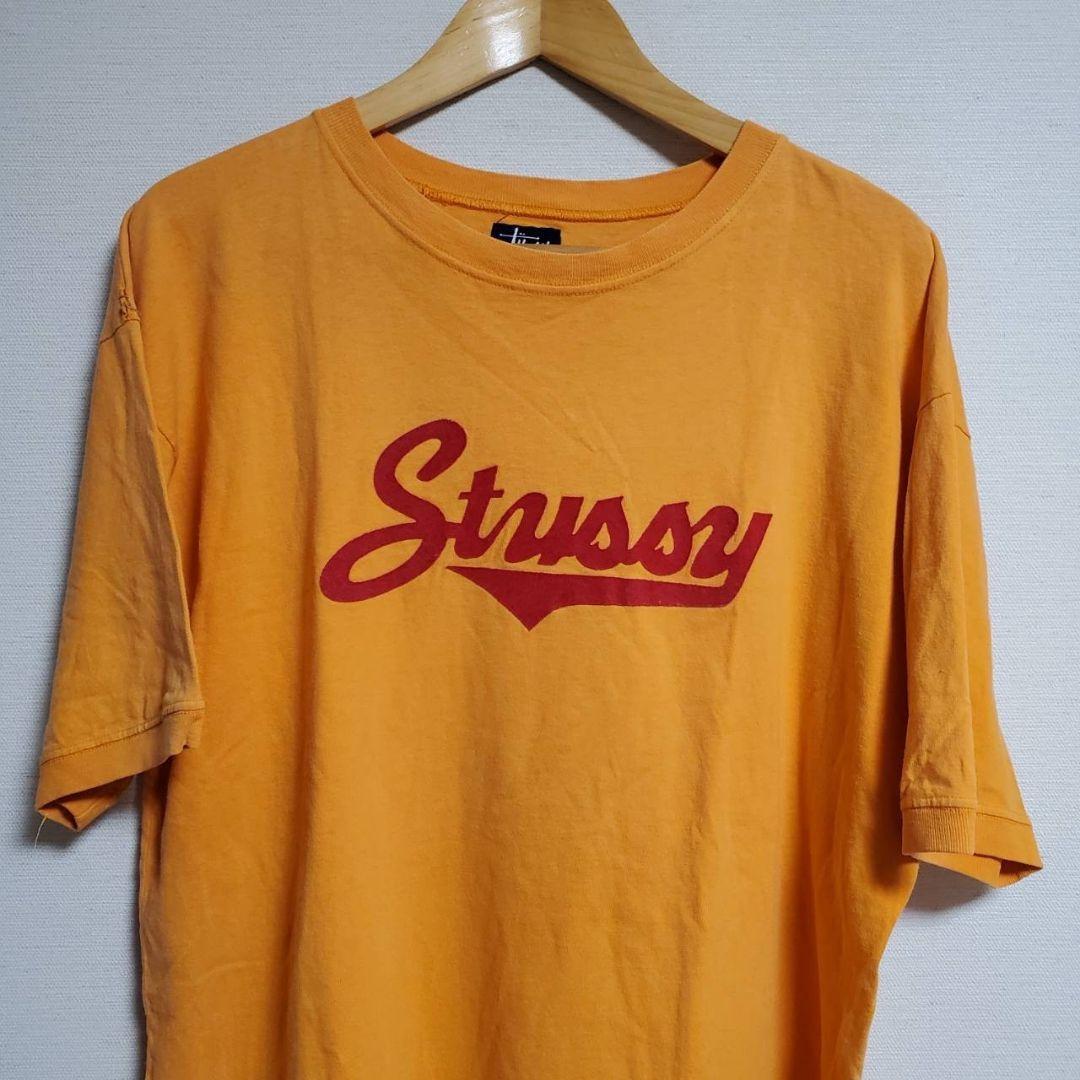 ステューシー STUSSY Tシャツ 半袖 L オレンジ ロゴ 古着 メンズ_画像2