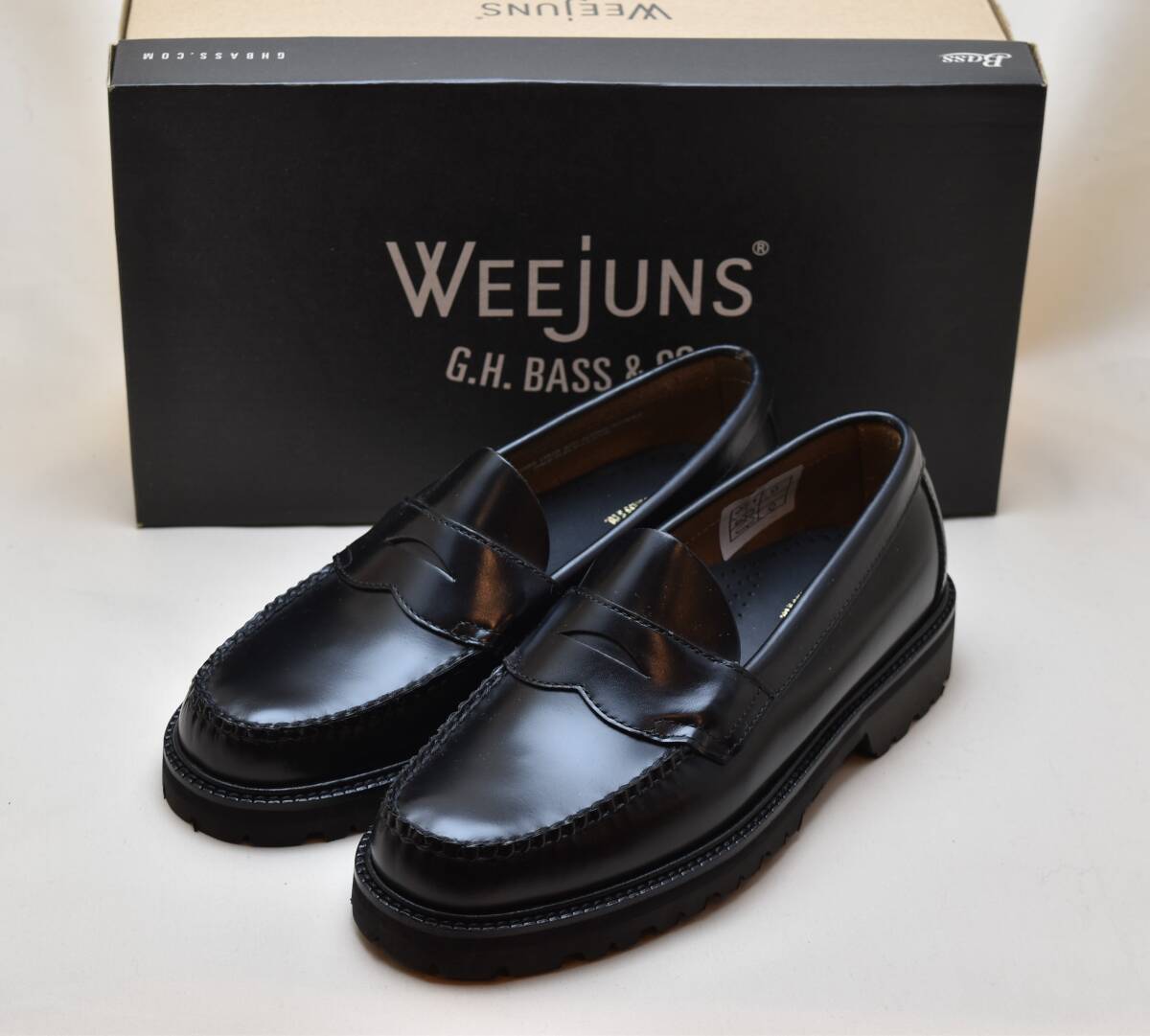 SALE!! G.H BASS bus standard Be flow ru Loafer BA11535 LOGAN black XLlai weight sole US6 24cm corresponding unused goods 