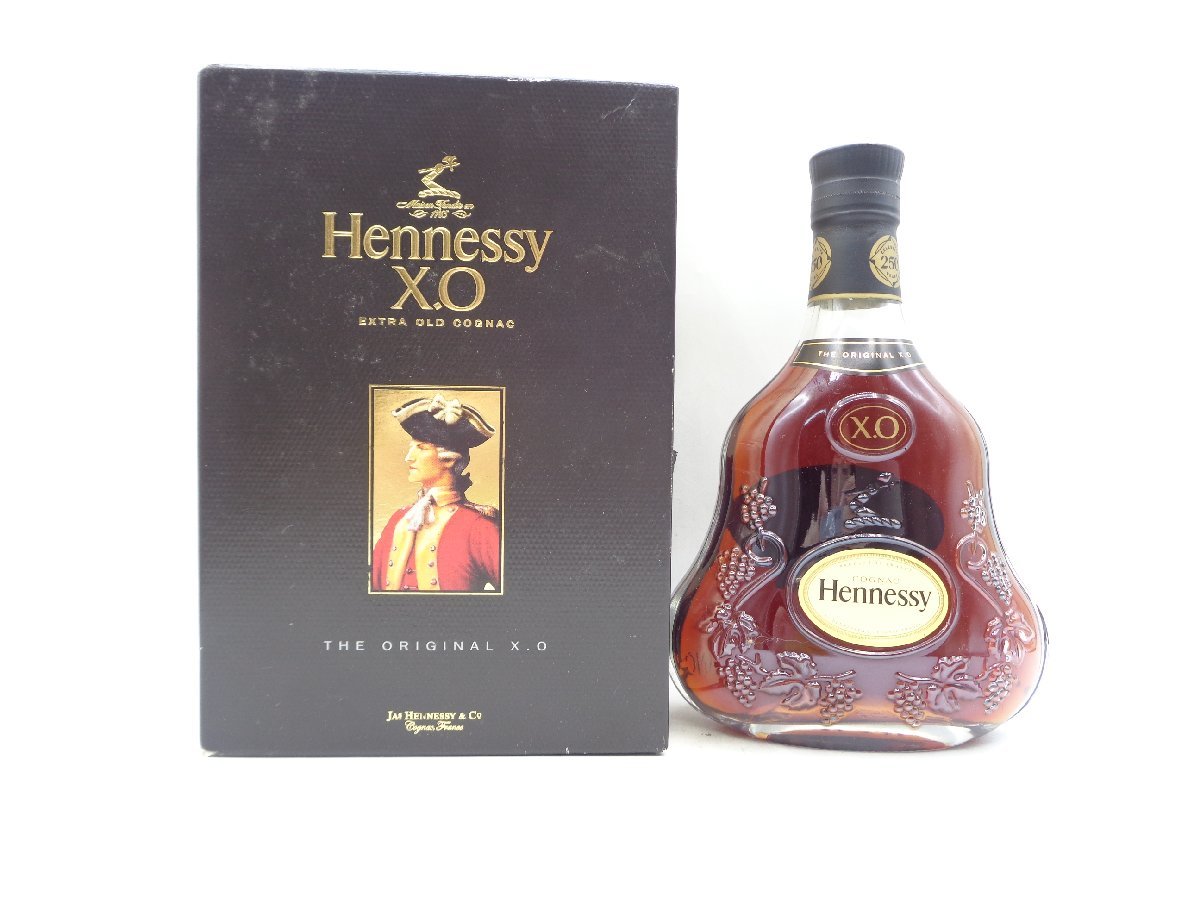 ハーフ HENNESSY XO EXTRA OLD THE ORIGINAL ヘネシー エクストラ オールド ブランデー 箱入 未開栓 古酒 350ml 40％ P28526_画像1