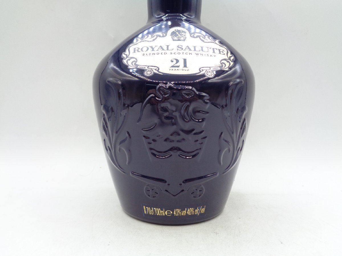 ROYAL SALUTE 21年 THE SIGNATURE BLEND ロイヤル サルート ブルー 青 陶器 シグネチャーブレンド スコッチ ウイスキー 700ml 箱入 Z40164_画像6