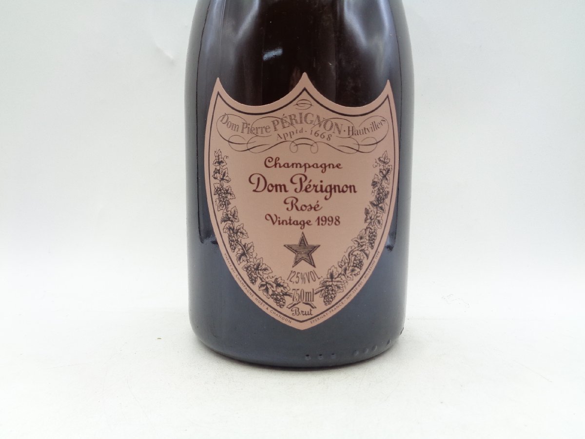 【1円】～ Dom Perignon ROSE 1998 ドンペリニヨン ロゼ シャンパン 箱入 未開封 古酒 750ml 12,5% ※液面低下 Q10269_画像6