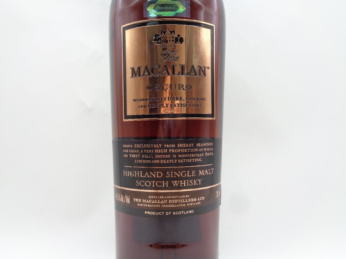 The MACALLAN OSCURO ザ マッカラン オスクーロ ハイランド シングルモルト スコッチウイスキー 700ml 46,5% 古酒 未開封 X110395_画像5