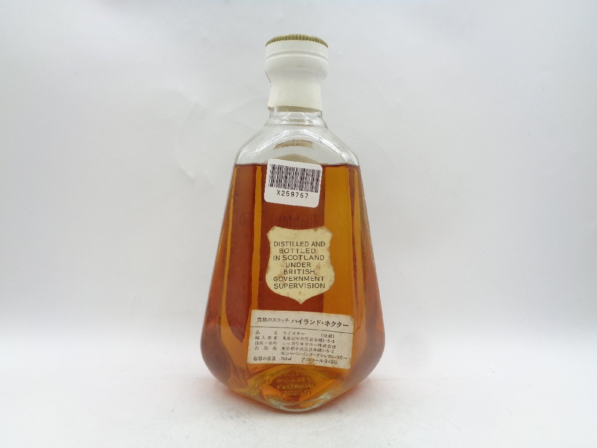 Highland Nectar DeLuxe ハイランド ネクター デラックス ブレンデッド スコッチウイスキー 特級 760ml 43% 古酒 未開封 X259757の画像3