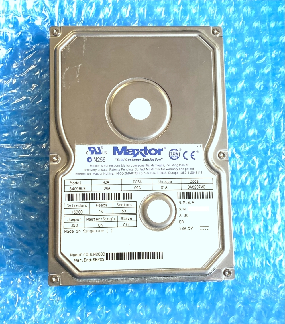 Maxtor 3.5インチ IDE HDD 54098U8 動作確認済 40GB_画像1