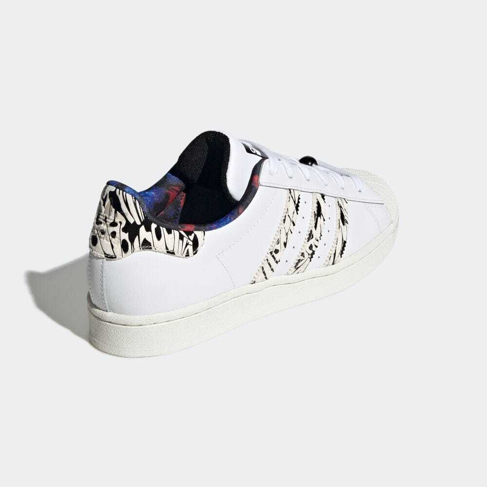 アディダス 23cm スーパースター ホワイト 税込定価14300円 adidas SUPERSTAR W レディース スニーカー バタフライプリント 天然皮革 ①の画像2