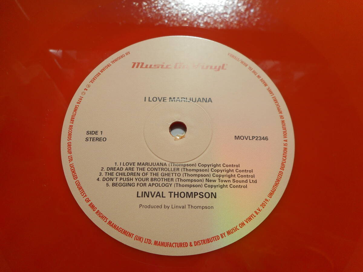 Linval Thompson I Love Marijuana Music On Vinyl MOVLP2346_画像2