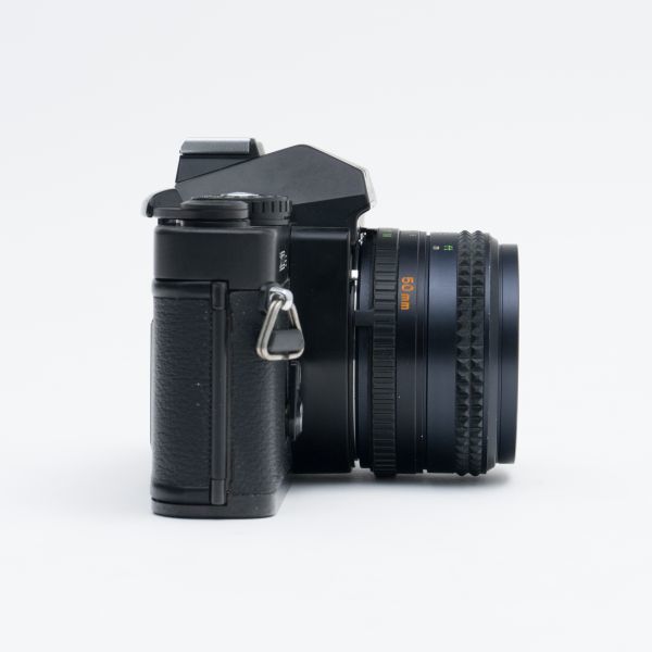 MINOLTA XD-S MD ROKKOR 50mm 1:1.4 ミノルタ 一眼レフ フィルムカメラ ブラックボディ レンズキャップ付 H4497_画像2